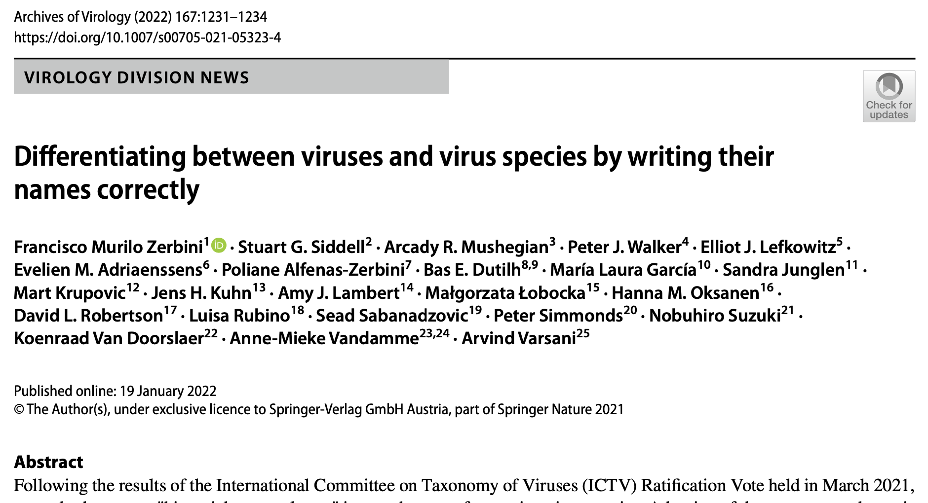 Virus names